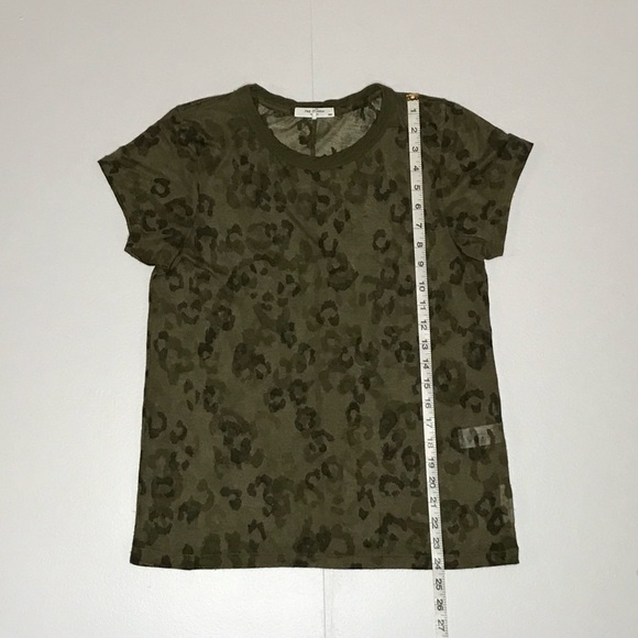 Rag & Bone All Over Cheetah Jersey Tee size M - Sheer - Picture 9 of 9